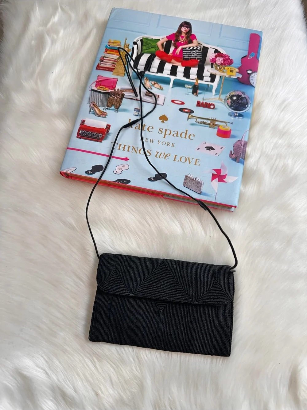 Givenchy Vintage Black Textured Fabric Clutch Wristlet